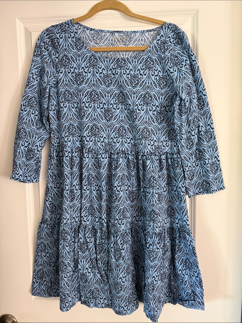Lilly Pulitzer Blue Patterned Tiered Dress